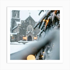 Church In The Snow Art Print