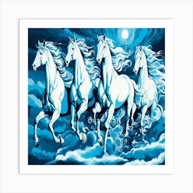 Horses In The Sky 1 Art Print