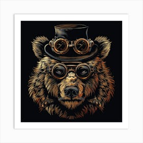 Steampunk Bear 8 Art Print