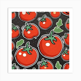 Tomato Stickers Art Print