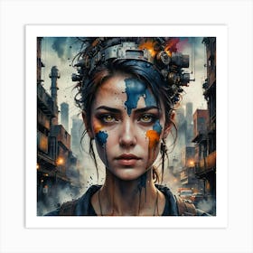 Futuristic Girl 11 Art Print