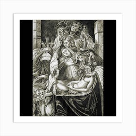 Deposition of Our Lord Jesus Christ; Graphics From Botticelli Art Print