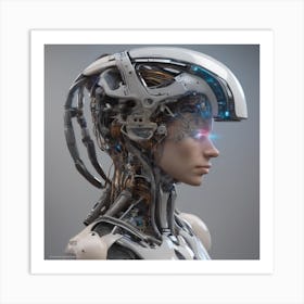 Cyborg Woman Art Print