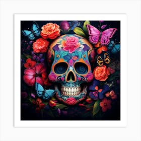 Day Of The Dead Skull 12 Art Print