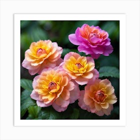 Roses In The Garden Art Print