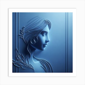 Silhouette a woman 18 Art Print