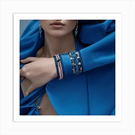 Polish Female Model Wearing A Bracelet In Panton (2) Art Print