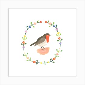 Robin Square Art Print