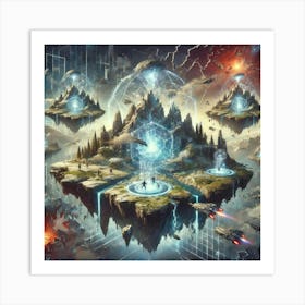 Shattered Realms Scifi Art Print