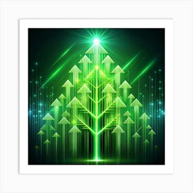 Christmas Tree With Arrows Art Print