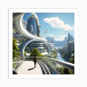 Futuristic City 289 Art Print