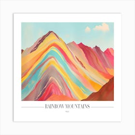 Rainbow Mountains Art Print