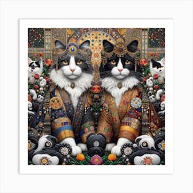 The Majestic Cats 4 Art Print