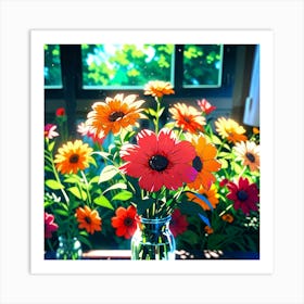 Default Happy Flowers Art Print 0 Art Print