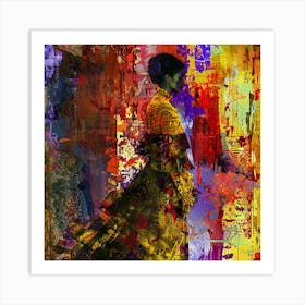 Woman In Yellow Dress Art Print