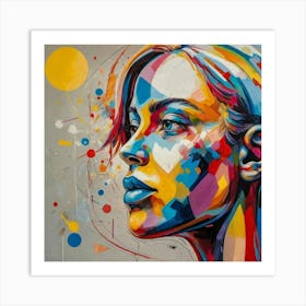 Colorful Girl Art Print