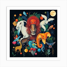 Zoo Animals 1 Art Print