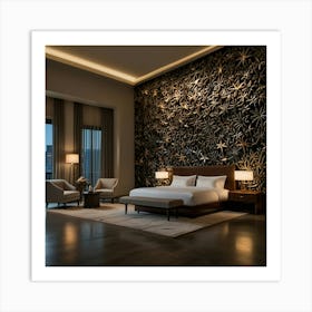 Bedroom In A Hotel Art Print