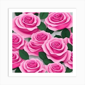 Pink Roses Art Print