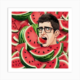 Watermelon man Art Print