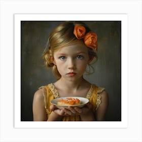 Innocence and Confection. Image of Childhood Innocence. Art Print