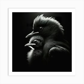 Black And White Birds Art Print