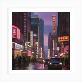 Asian Cityscape 1 Art Print