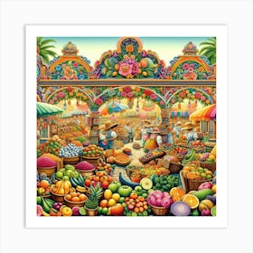 Fruit Market Art Print