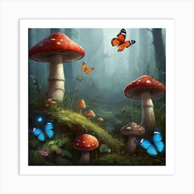 Butterflies In The Forest Art Print