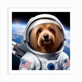 Dog In Space Art Print