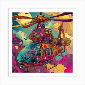 Helicopter In The Sky Art Print