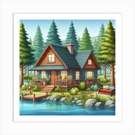 A Cabin in the Woods Art Print