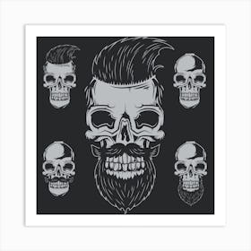 Skulls With Beards Art Print