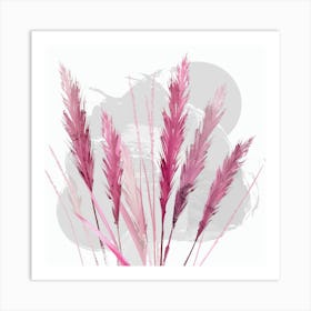 Pink Grass 5 Art Print