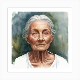 Portrait Of An Old Woman 3 Art Print