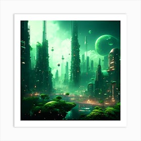 Futuristic City Art Print