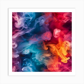 Colorful Smoke Background 3 Art Print