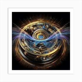 Beyond Time's Boundaries: The Promise of the Quantum Time Machine Art Print