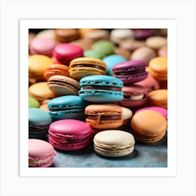 Colorful Macarons 3 Art Print