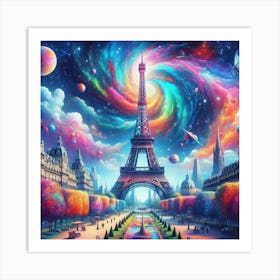 Paris Skyline Art Print