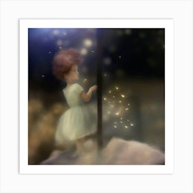 Little Girl In The Night Art Print