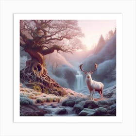 Deer In The Forest 1 Art Print