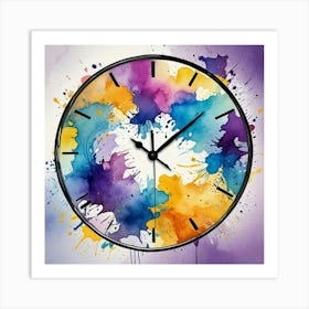 Triangle Geometric Clock Booble Marble Clock Frida Kahlo Clock Prismfold Clock Karma That Goes Around, Comes Around Circle Quote Clock Lucky Cat Clock (42) Art Print