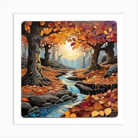 Autumn Stream Art Print