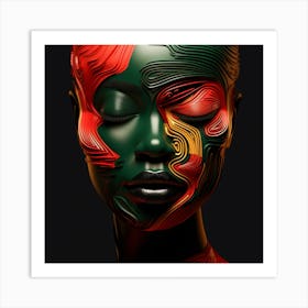 3d Rendering Of African Woman Art Print