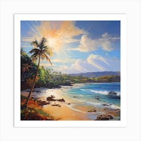 AI Tropical Bliss Symphony Art Print