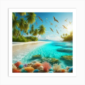 Tropical Beach 2 Art Print