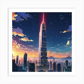 City Skyline Art Print