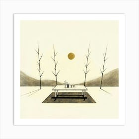 Table In The Sun Art Print