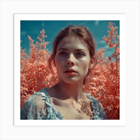 Girl In A Field 1 Art Print